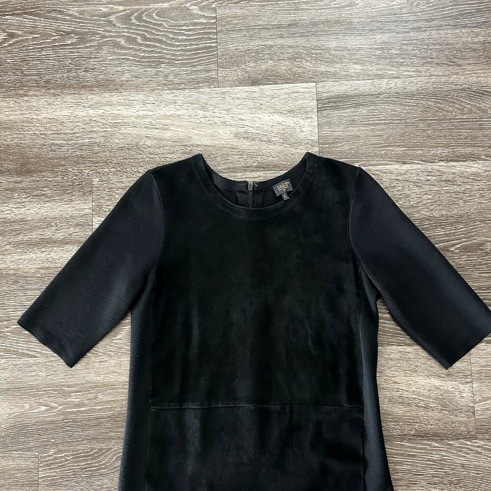 GUC PAUW AMSTERDAM Black Wool Sheep Skin Dress‎ Size 3 LBD Quiet Luxury - Picture 10 of 14